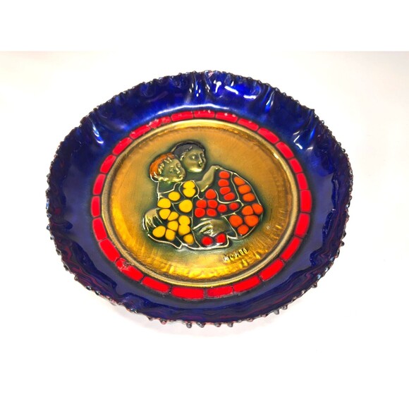 VTG Carlo Monti's Mother’s Day Plate 1973  #1983/2000 Hand Enameled on Copper - Picture 8 of 9
